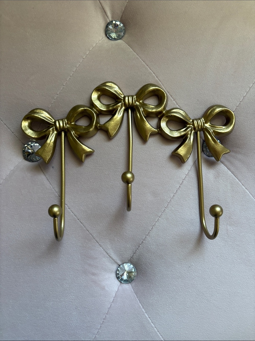 Gold Bow Triple Wall Hook
